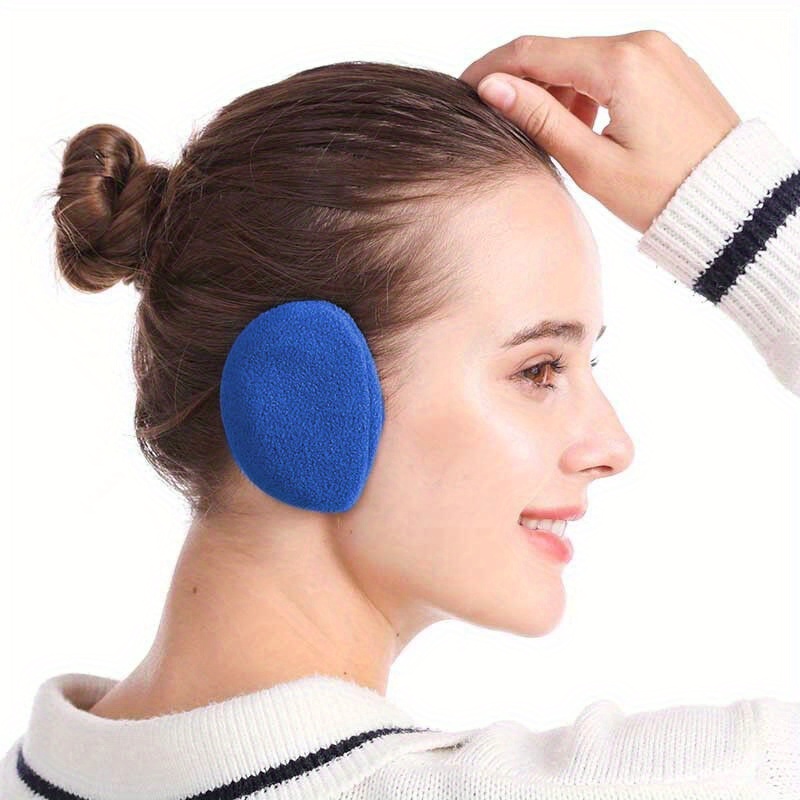 Unisex Bandless Ear Muffs Solid Color Fleece Earbags - Temu United