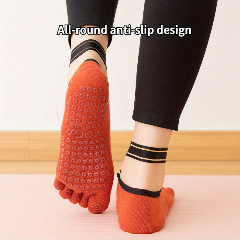 1 Pair Yoga Socks Women Cross Strap Five Toe Breathable Dance Socks Non  Slip Grips Sports Socks Barre Ballet Pilates, Shop Temu Start Saving