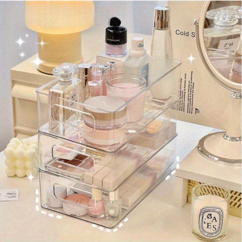 Wall Mounted Clear Acrylic Compartment Organizer Rack, Display Shadow Box  Shelf