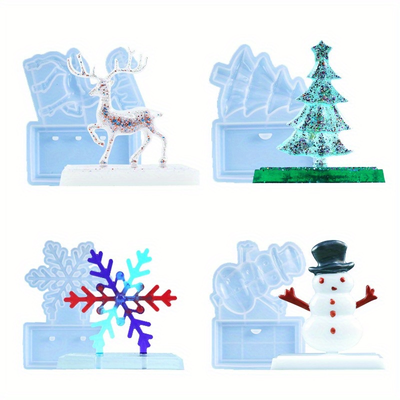  5PCS Christmas Resin Molds - 3D Big Snowflake Resin Mold for  DIY Xmas Decoration,Keychain,Christmas Ornament Molds for Resin Or Epoxy  Casting Making Craft : Arts, Crafts & Sewing