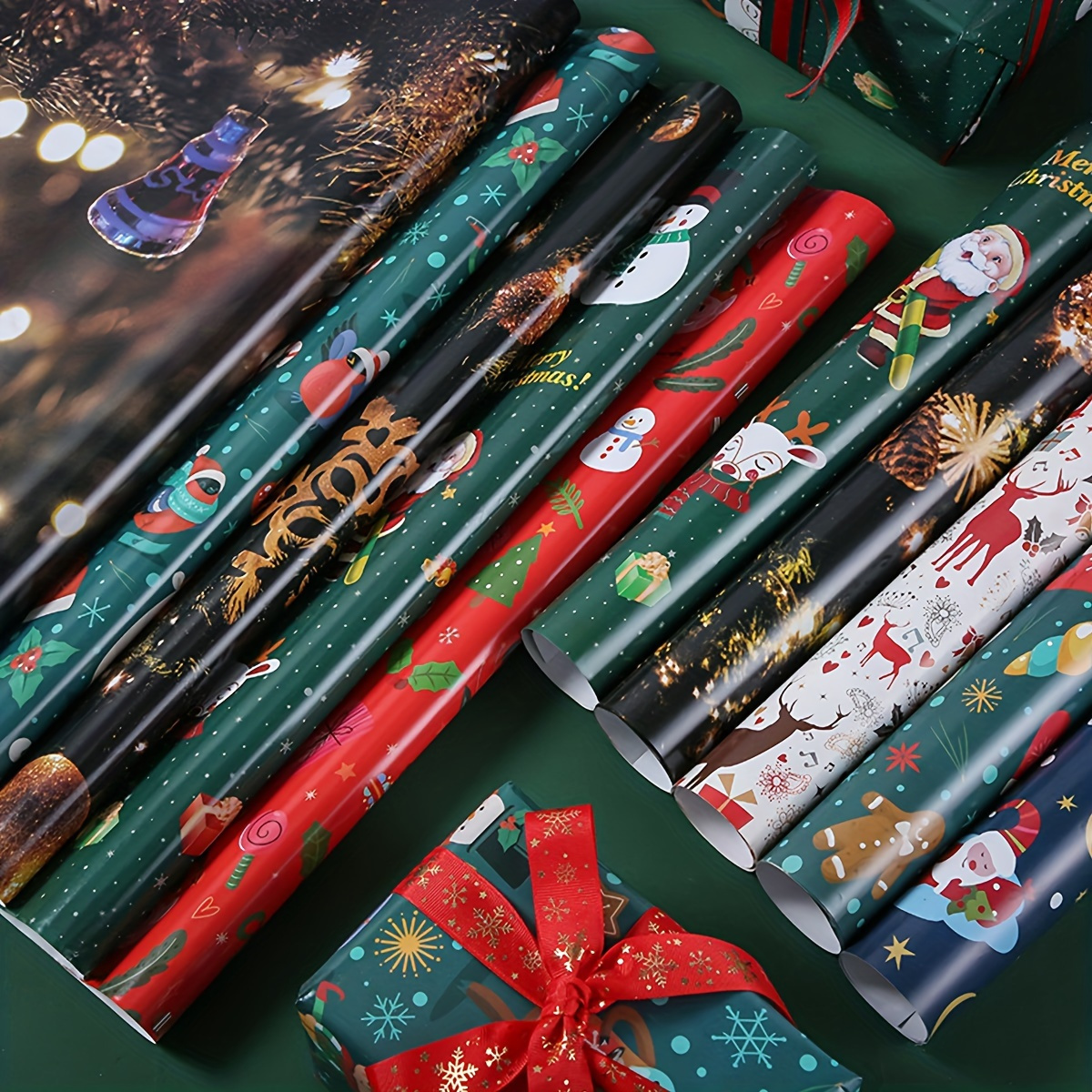 Christmas Gift Wrapping Paper, Thickened Christmas Kraft Wrapping Paper,  Christmas Tree Elk Gift Box Wrapping Paper, Wrapping Paper, Tissue Paper,  Flower Bouquet Supplies, Gift Wrapping Paper, Flower Wrapping Paper, Gift  Packaging 