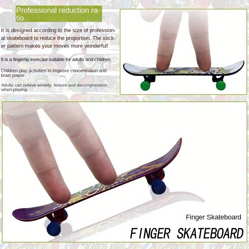 Unique Finger Skateboard Puzzle - Creative Fingertip Mini Skateboard Toy  Gift with Storage Box - Perfect for Stress Relief!