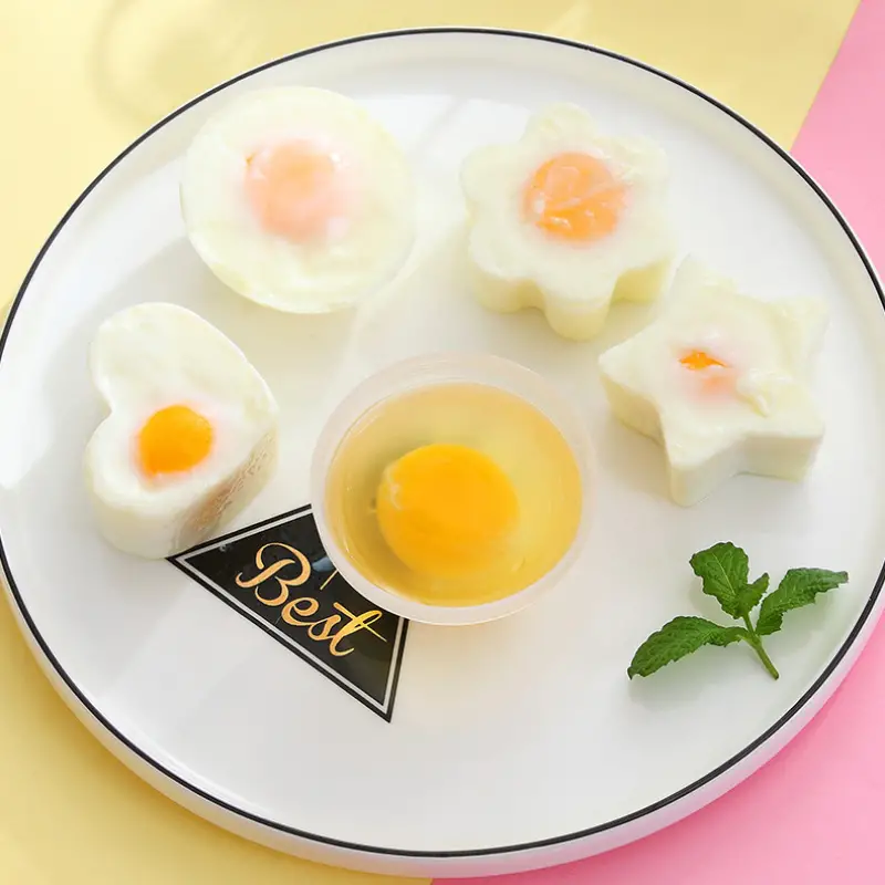 Silicone Egg Cooker Cup Maker Hard Boil Egg Mold Kitchen Divider Tool Kit