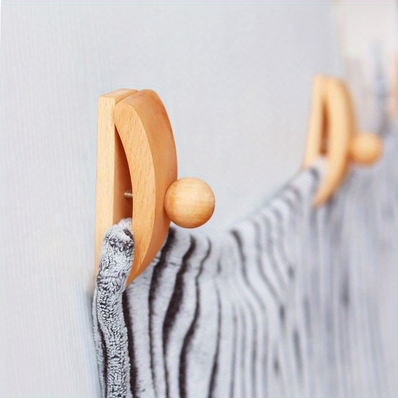 

1pc Wood Quilt Hanging Wall Clip, Wall Hanging Display Tapestry Clip, Bedroom Background Wall Decoration Clip, Beech Wood Wall Hook
