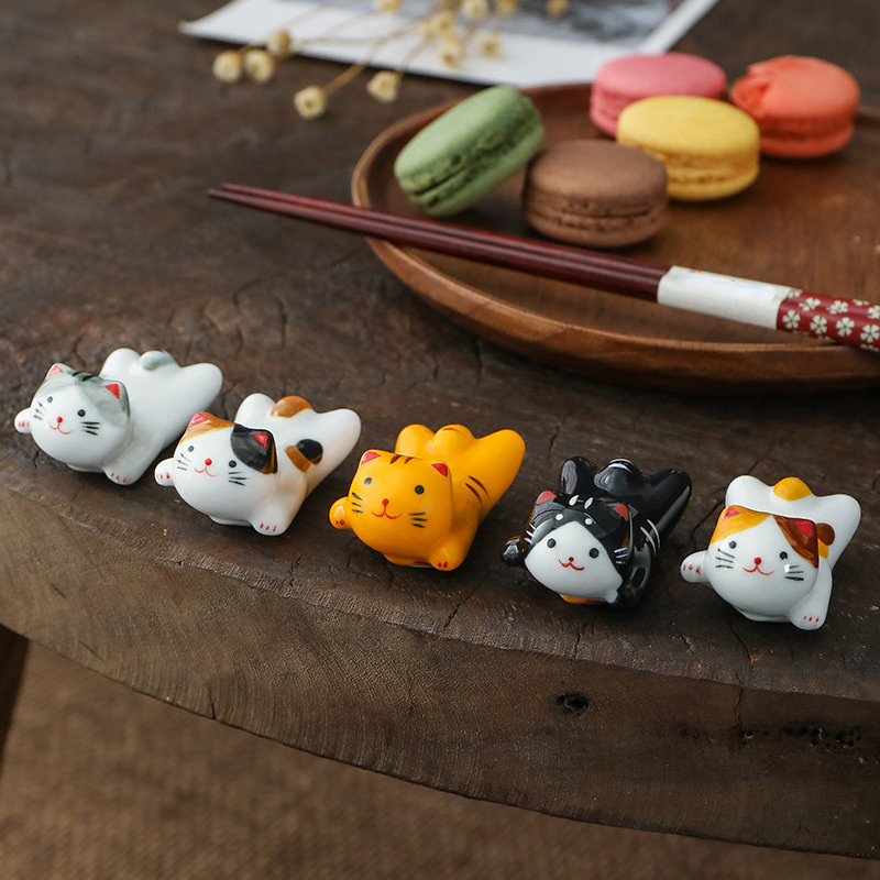 3PCS/Set Cute Cat Dinnerware Kitchen Supplies Spoon Chopsticks Set