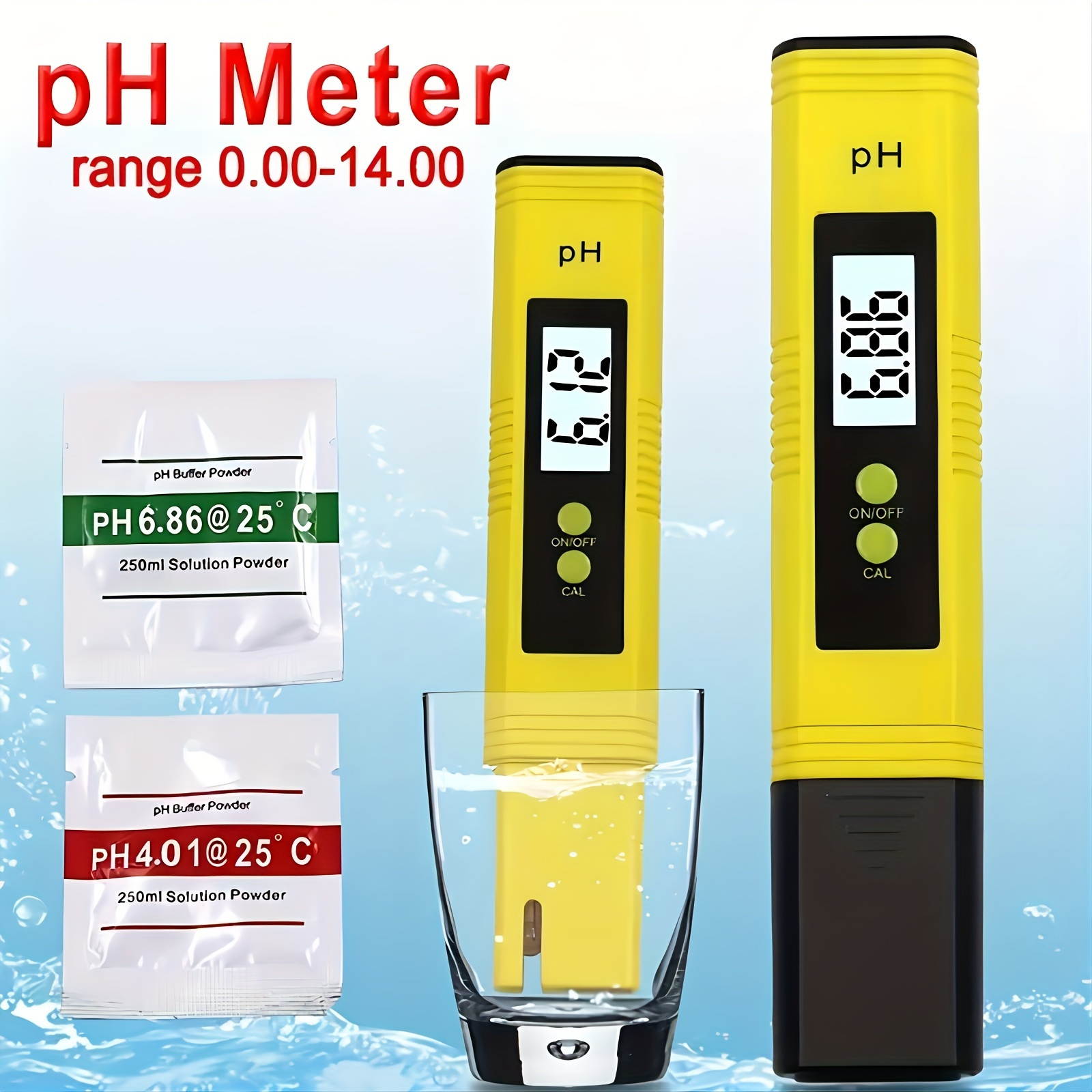 3PCS Testeur de Qualité de l'eau, Testeur pH Mètre électronique