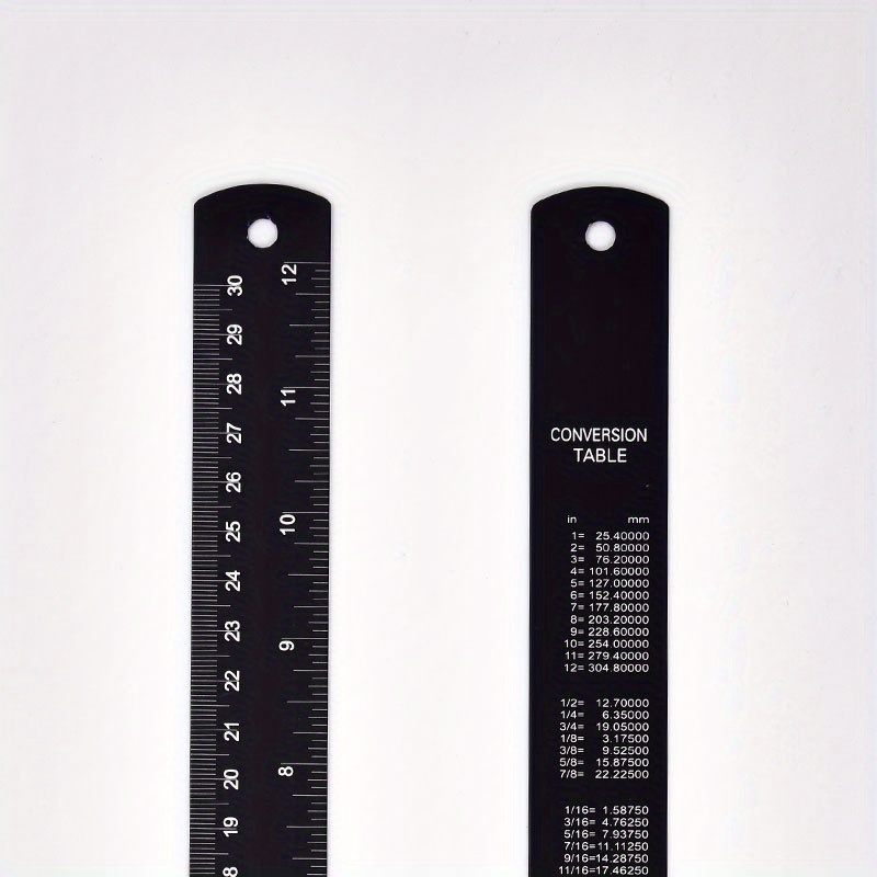 12 Steel Ruler + Millimeter Conversion