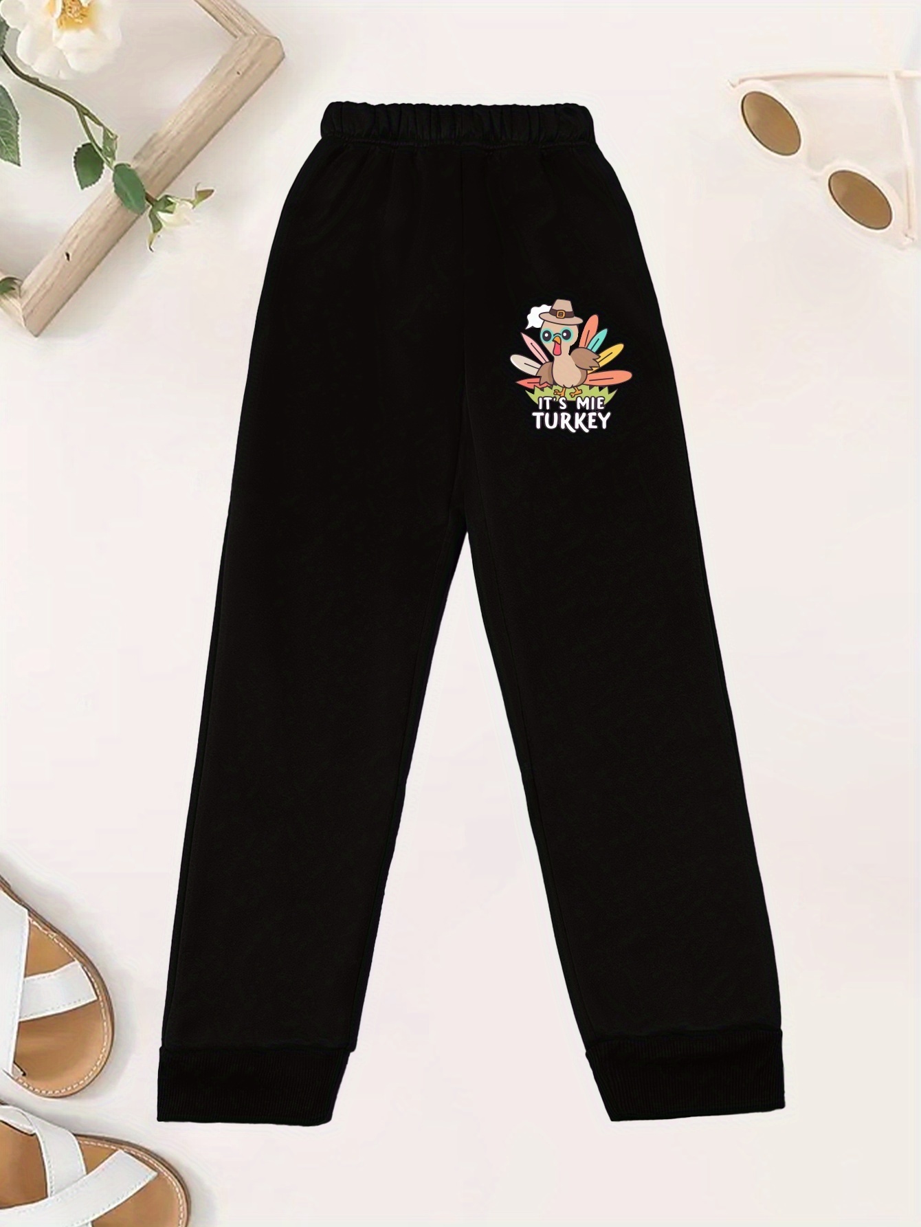 It's Me Turkey'' Print Girls Sweatpants Elastic Waist - Temu Israel