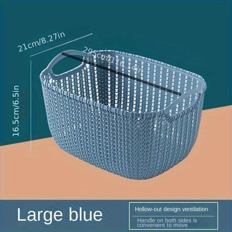 Portable Desktop Storage Box, Hollow Plastic Lidless Storage Basket For  Cosmetic, Stationary, Toiletry, Medicine And Sundries, Household  Multi-functional Storage Organizer - Temu