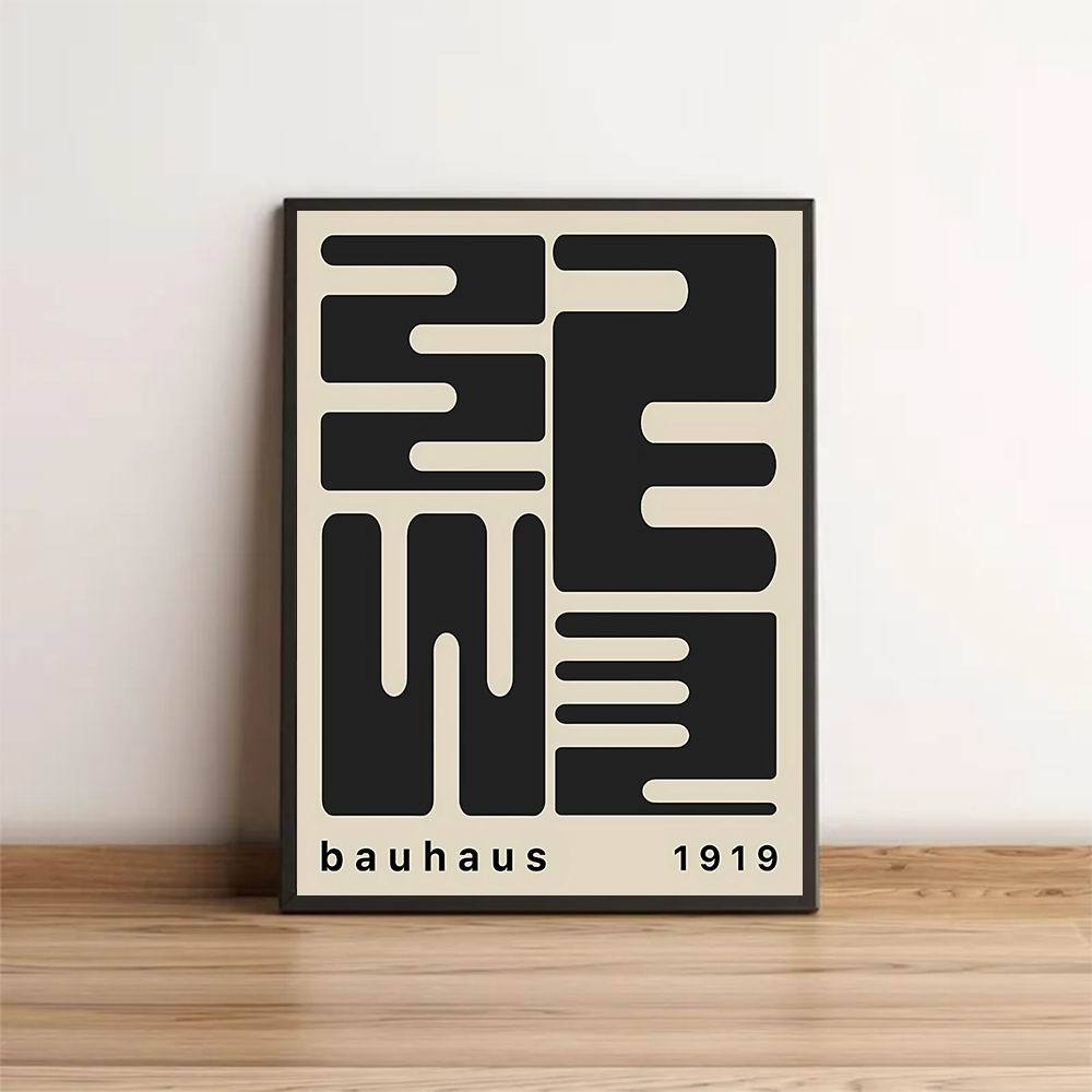 1pc Canvas Poster Classic Bauhaus Art Painting Poster Wall Art Poster  Canvas Posters And Prints Canvases Painting Home Decoration Frameless