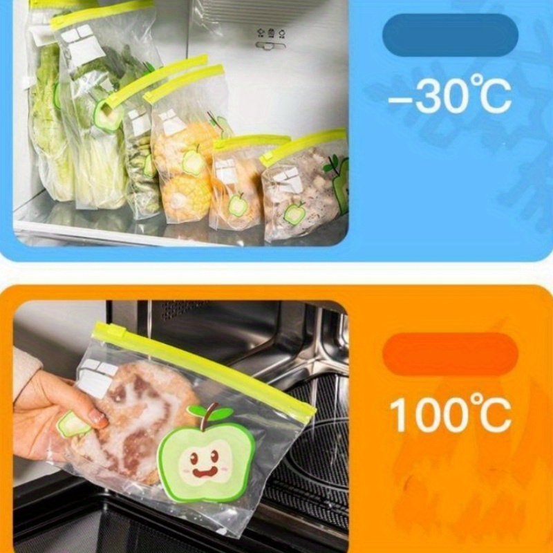 10 15 20pcs of 1 set reusable zipper bag with widen bottom design food grade transparent storage bag sealing plastic container for travel freezer camping and kitchen home accessories details 4