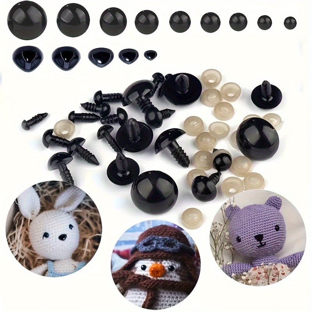 100pcs Eyeball Doll Accessories Black Plastic Plush Safety Eyes For Toys  8mm 10mm 12mm DIY Funny Toy Eyes Animal - AliExpress