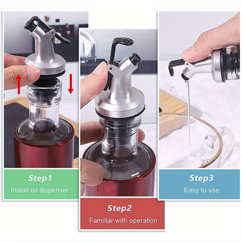 Spill-Proof Stainless Steel Wine Bottle Stopper Bottles Lock Plug