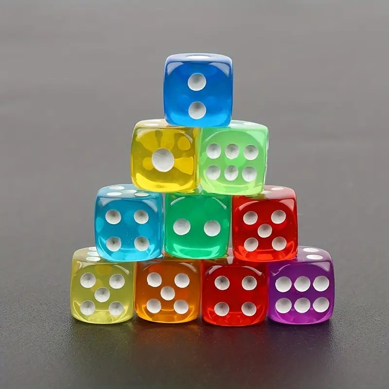 100pcs large size acrylic 6 sided rounded edge game dice set for board games christmas halloween gift details 4