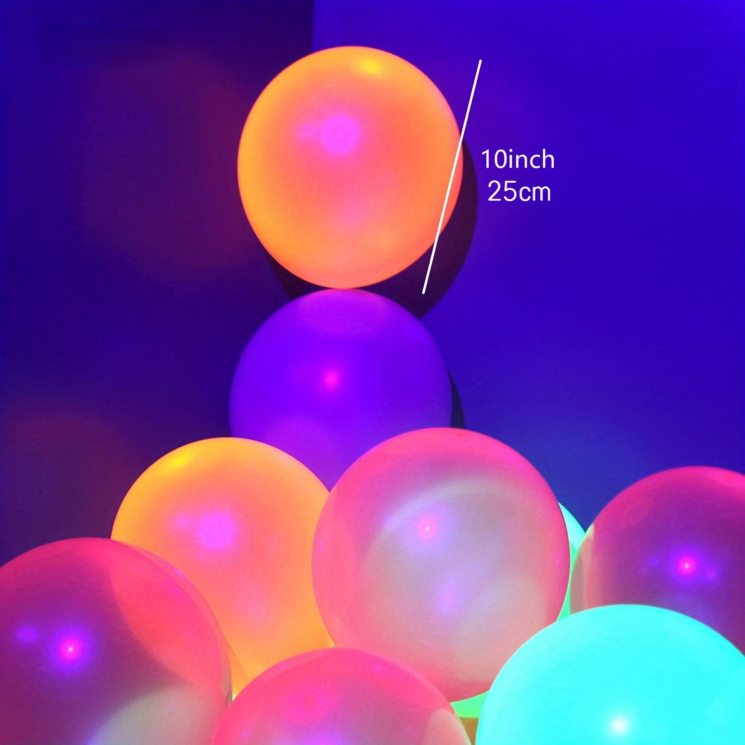 25pcs Ballon Fluorescent 12 Ballon Lettre D'anniversaire - Temu Canada