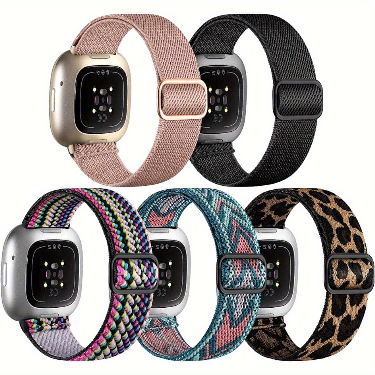4 Pack Replacement Wristbands for Fitbit Versa 3/Versa 4/Sense