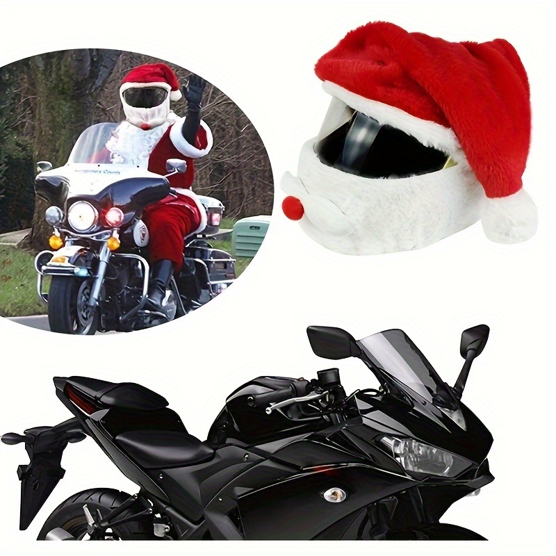 Neuer Weihnachtsmann-fahrradhelm, Weihnachts-motorradhelm-abdeckung,  Vollgesichtssichere Mütze, Weihnachtsmann-rennkappe, Frohe Weihnachten-dekoration  - Auto - Temu Germany