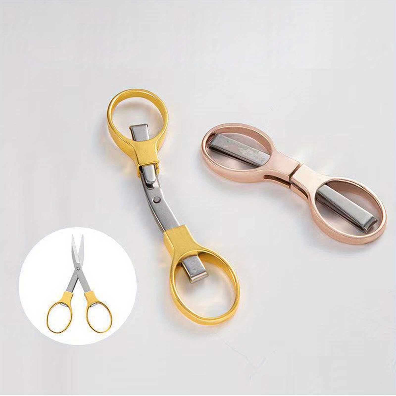1pc Stainless Steel Folding Scissors With Plastic Handle Mini Fishing  Scissors Fishing Accessories