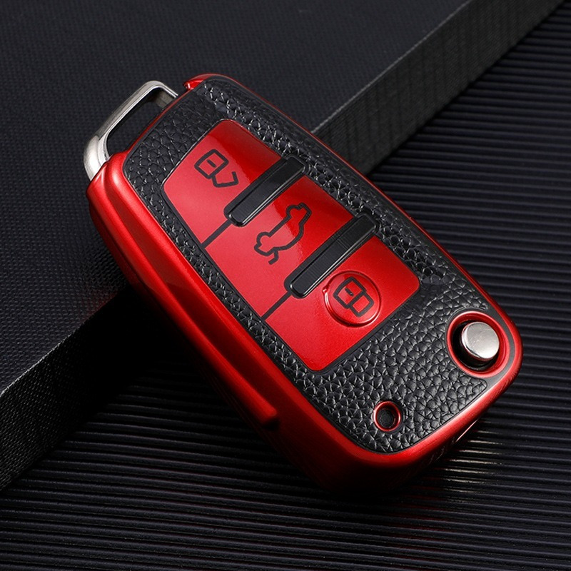 Für Audi Schlüsselcover Rot 