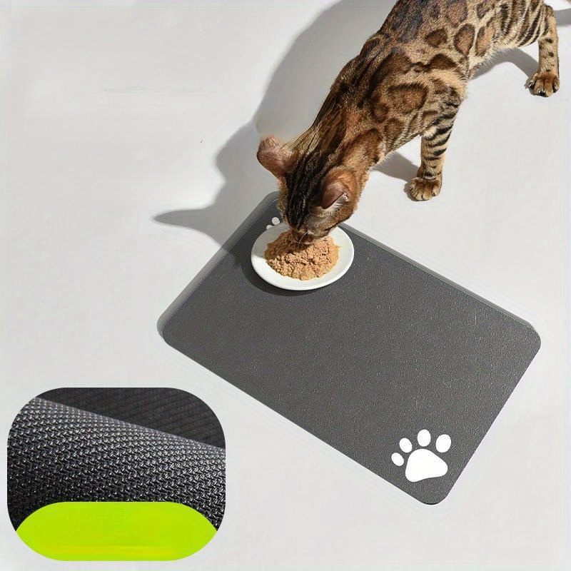 Paw Print Rubber Kitty Litter Mat