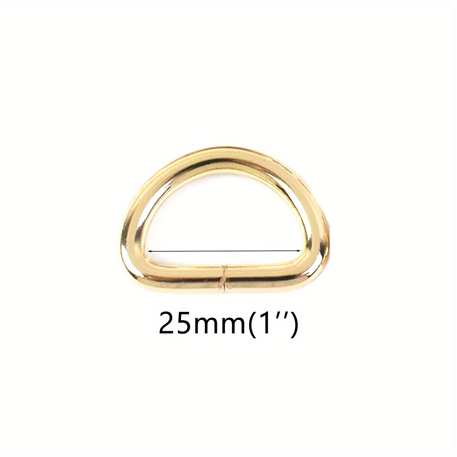 2 Anneaux Métalliques Dorés 25 Mm Pour Couture, Sac, Ceinture - Uxcell