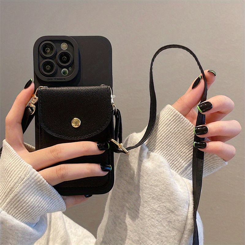 Funda de teléfono anticaída de cuerda colgante de moda para iPhone 15, 14,  13, 12, 11 Pro Max, 14, 15 Plus, cordón largo, cubierta a prueba de golpes  - AliExpress