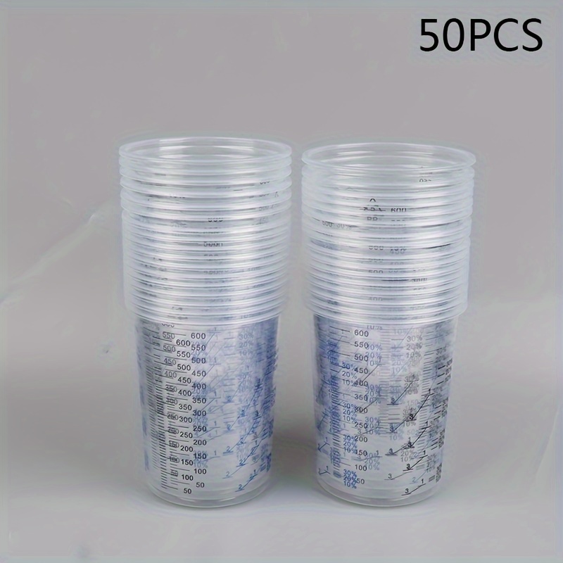 Disposable Plastic Paint Mixing Cups With Scale Mixing - Temu