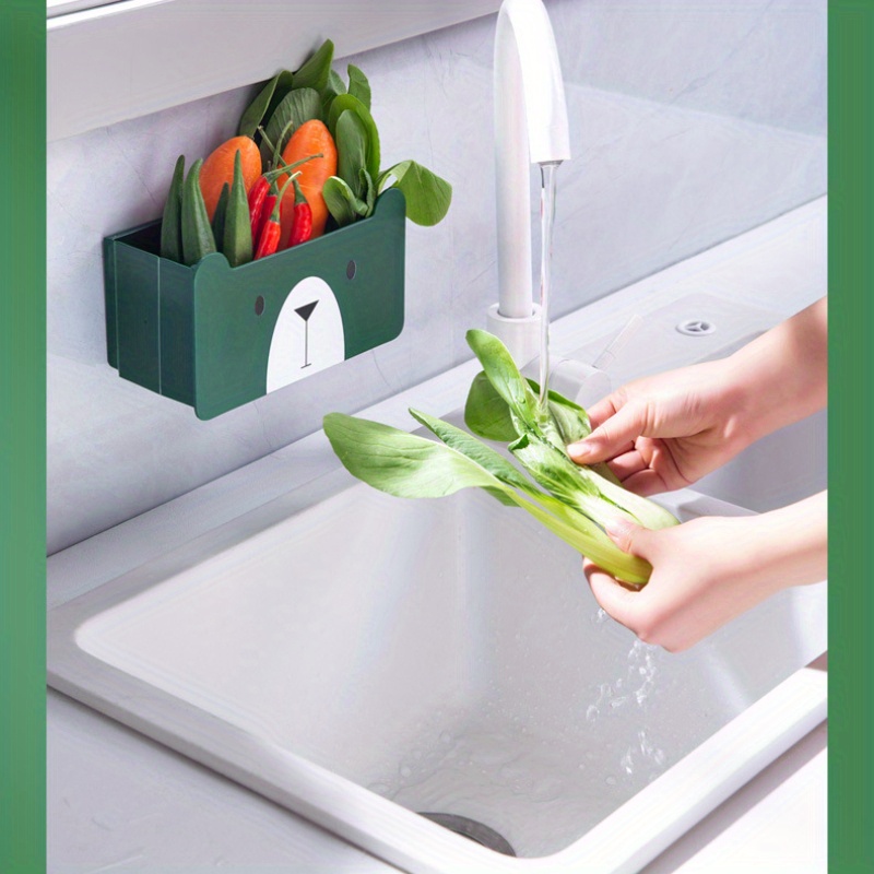 1pc Cutting Board With Drainage, Creative Plastic Hanging Style