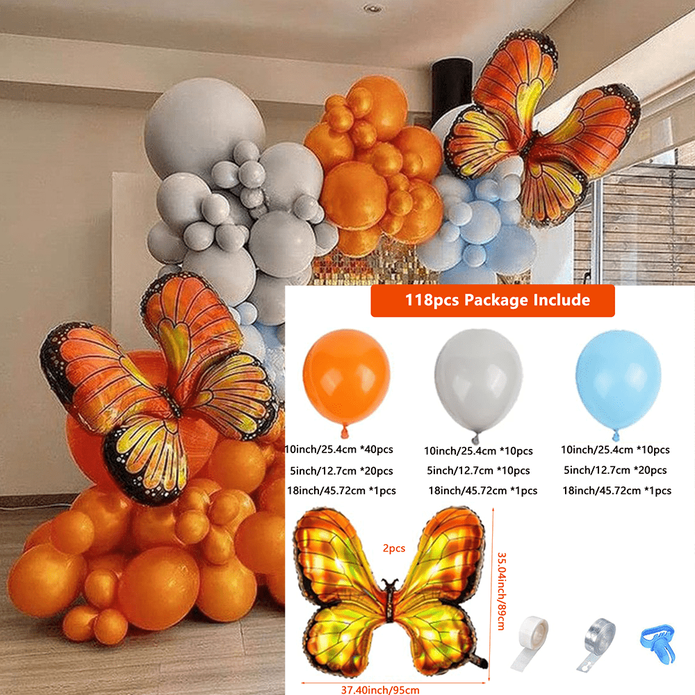 148 Piezas Kit Arco Guirnalda Globos Mariposa Decoración - Temu Chile