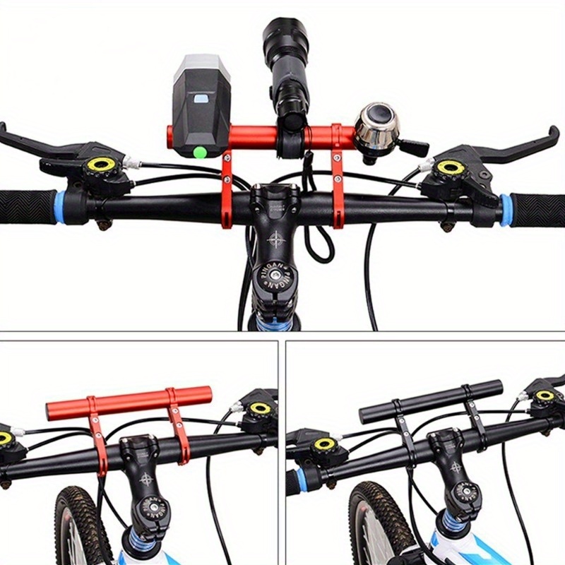 SHMSHNG Lenkervorbau Fahrrad Lenker Extender Halterung  Aluminiumlegierungshalterung (20cm), Geeignet für Taschenlampe GPS-Geräte  Smartphones und Sport Kamera