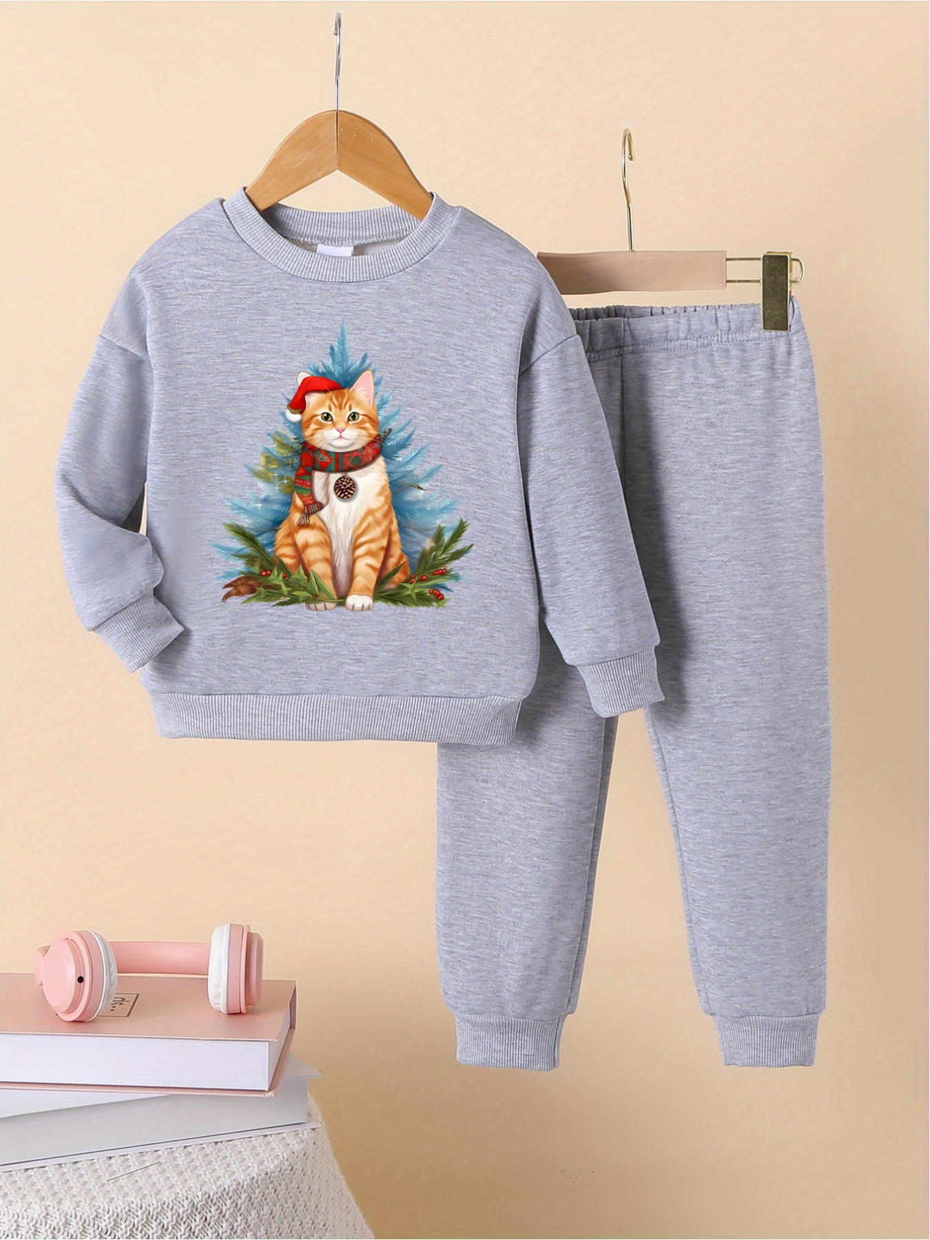 Cute Christmas Cat Pajama Set