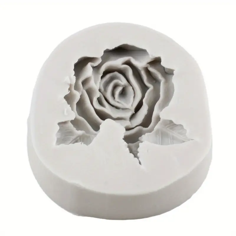 1pc Rose Flower Silicone Mold, DIY Wedding Cupcake Cake Silicone Mold,  Chocolate Gummy Mold, Candy Resin Mold