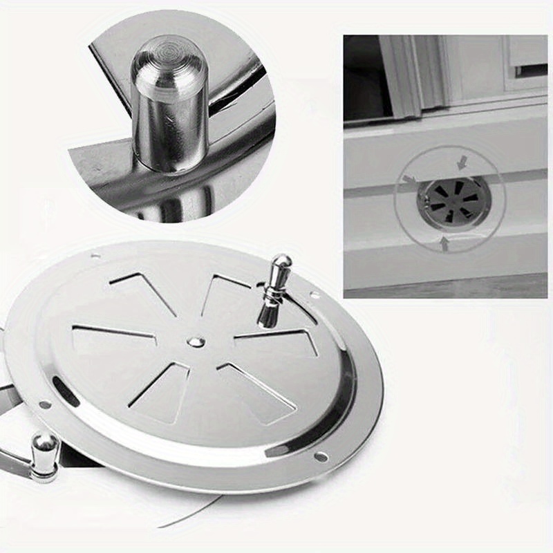 Stainless Steel Round Air Louver Vent with Side Knob Opening Grille Cover