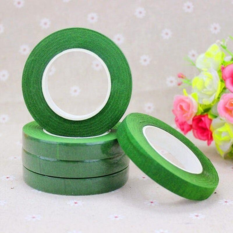 1Roll Self-adhesive Bouquet Floral Stem Tape Artificial Flower Stamen  Wrapping Florist Green Tapes Flower Supplies