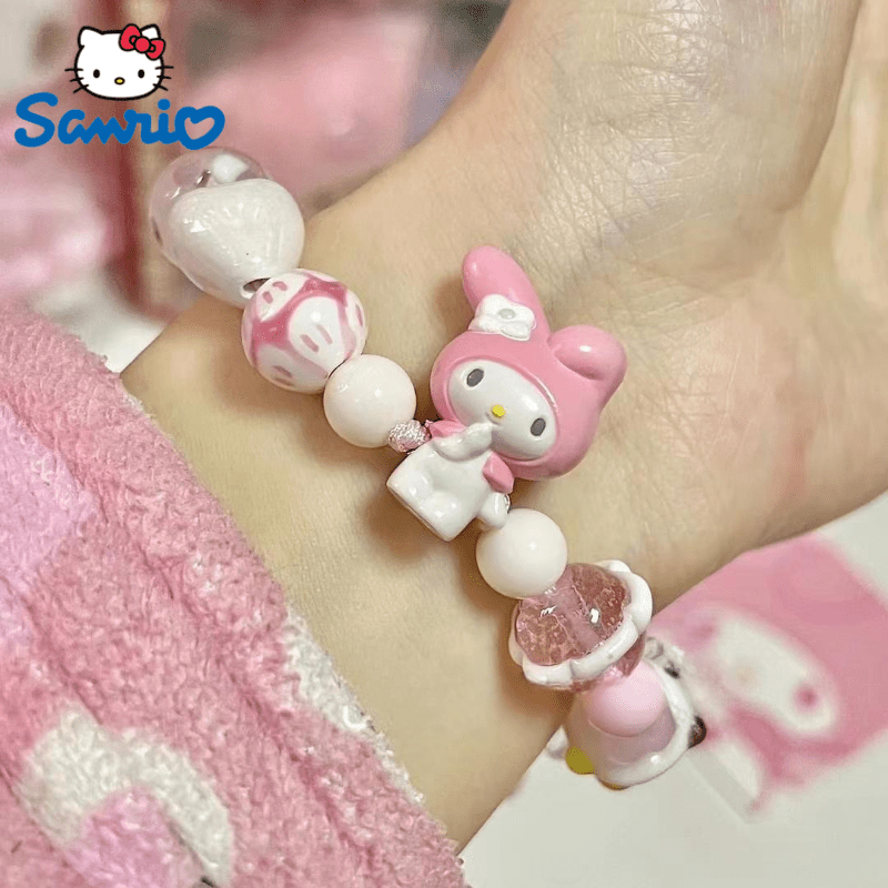 Kawaii Hello Kitty Y2K Bracelet Cinnamoroll Cartoon Anime Sanrio Bangle My  Melody Jewelry Charms Accessory Birthday Girls Gift