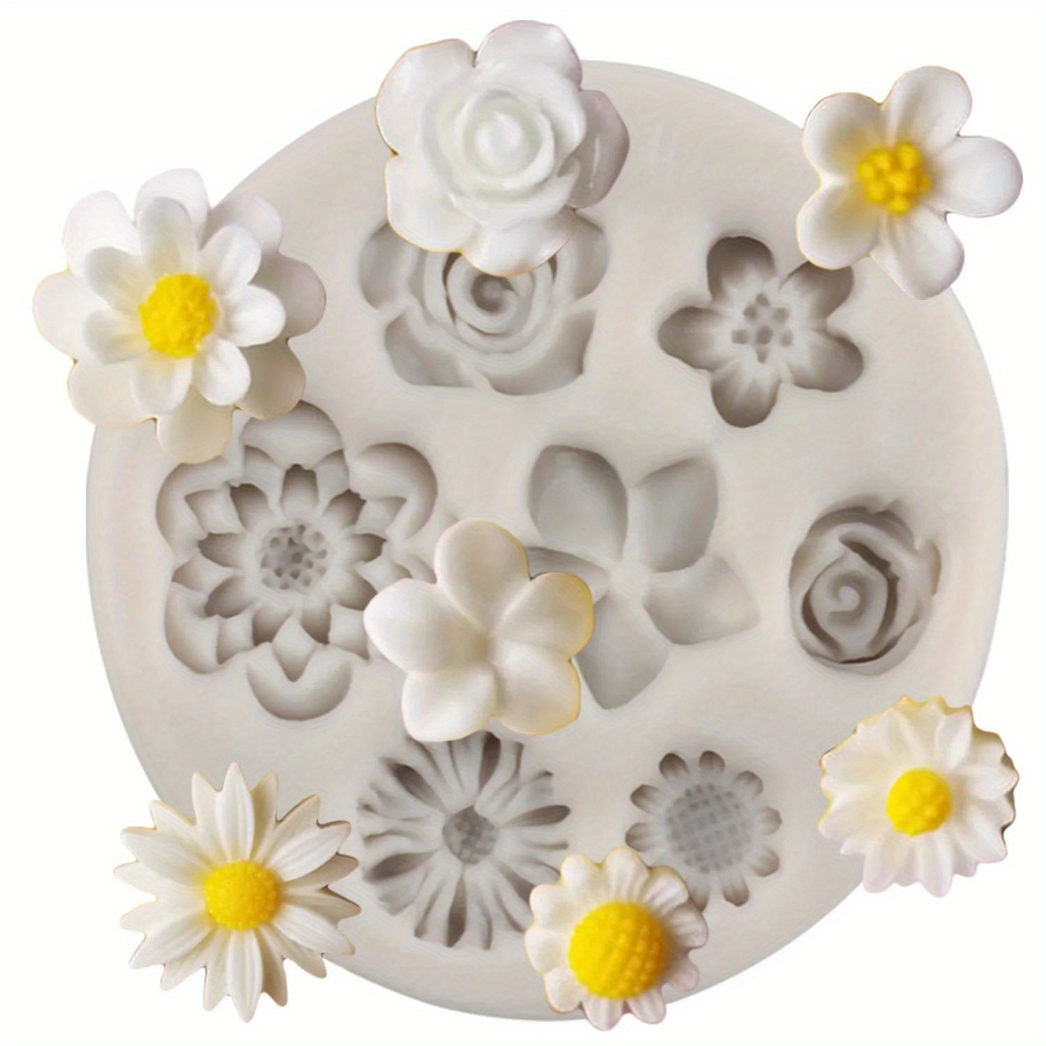 1pc, 3D Silicone Flower Chocolate Mold for DIY Cake Decorating and Baking -  Perfect for Fondant, Candy, and Kitchen Gadgets