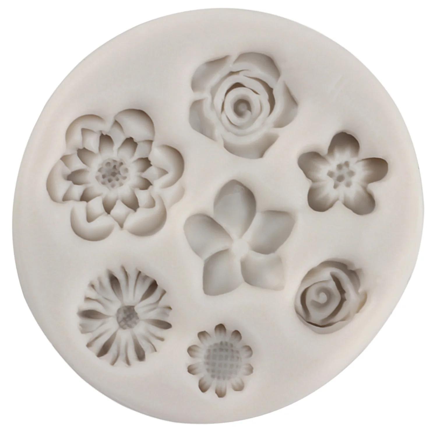 1pc silicone flowers baking mold   of flowers cake border silicone mold cupcake topper fondant mould cake decorating tools candy clay resin chocolate molds baking decor valentines day gift weird stuff christmas gift ideas details 1