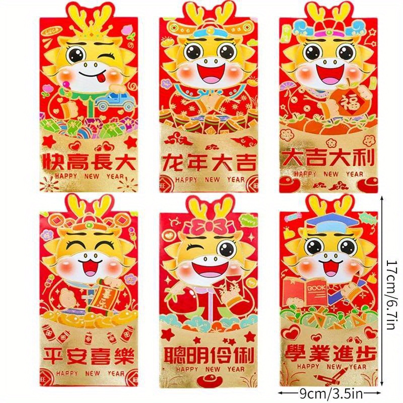 Red Envelope Chinese New Year 2024 Dragon Year Red Pocket - Temu