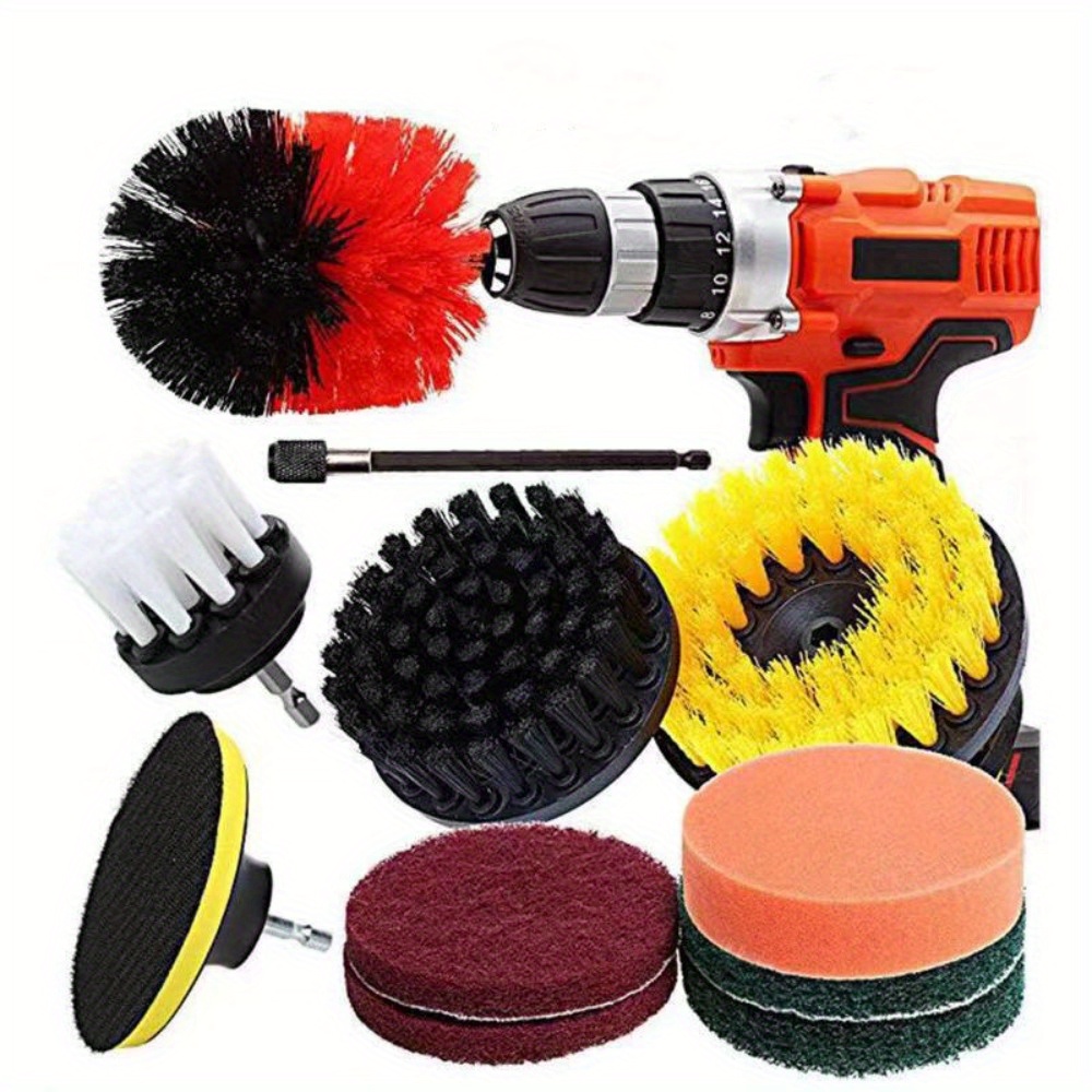 Cleaning Brush Scrubber Cleaning Tool With 4 Brushes - Temu