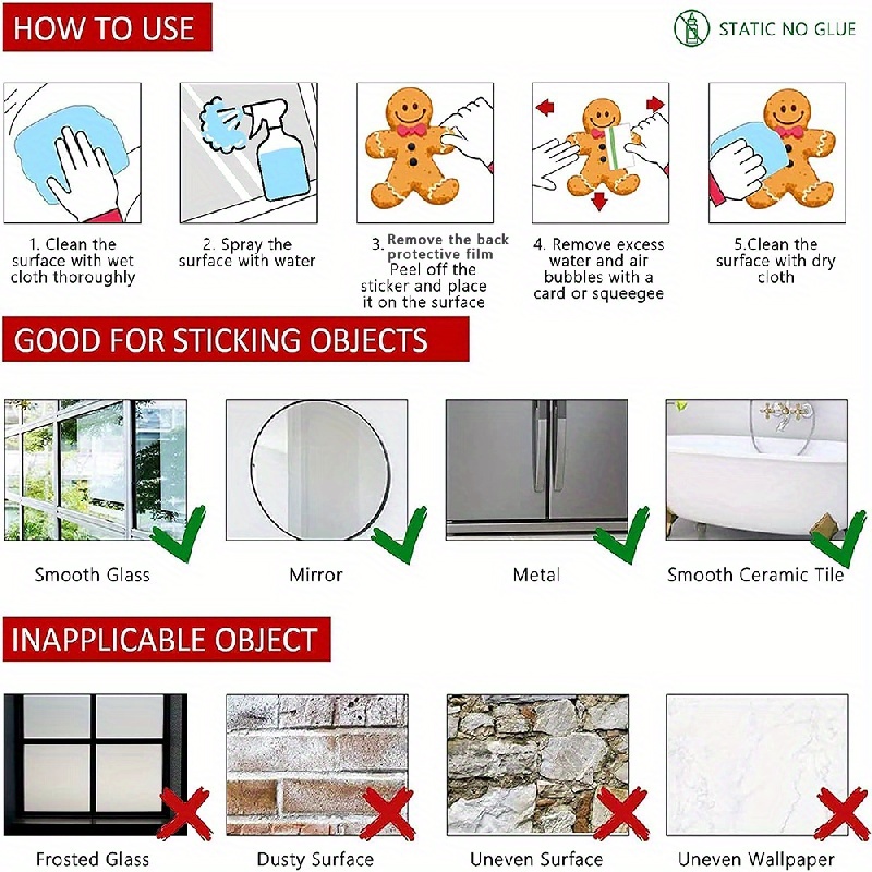 Santa Claus Window Sticker RV Home Decoration