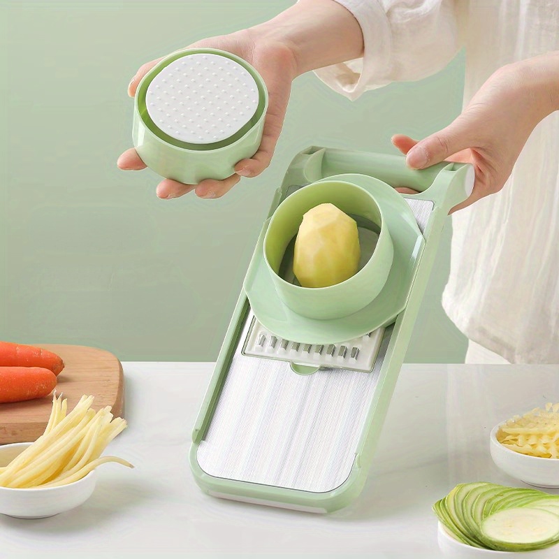 Mandoline Slicer Food Chopper With 3 Blades For Vegetables Multifunction  Hand Guard Potato Grater With Storage Container Manual