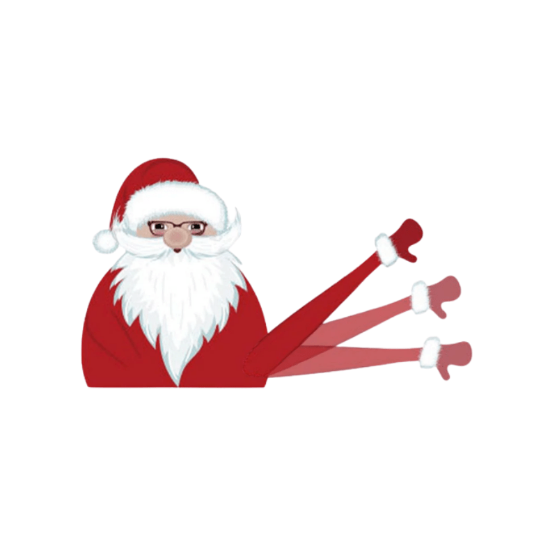 Santa Car Sticker Funny Santa Waving Christmas Decoration - Temu