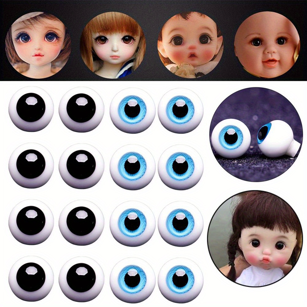 Safety Eyes Round Black Plastic Doll Eyes Flatback Cabochon - Temu