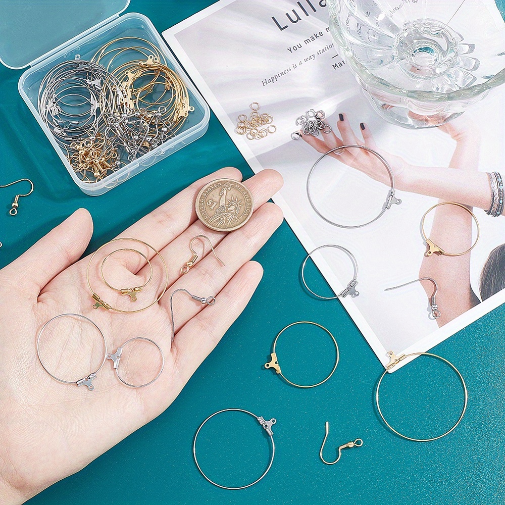 Earring Making Kit With Ear Ring Hooks Jump Rings And - Temu