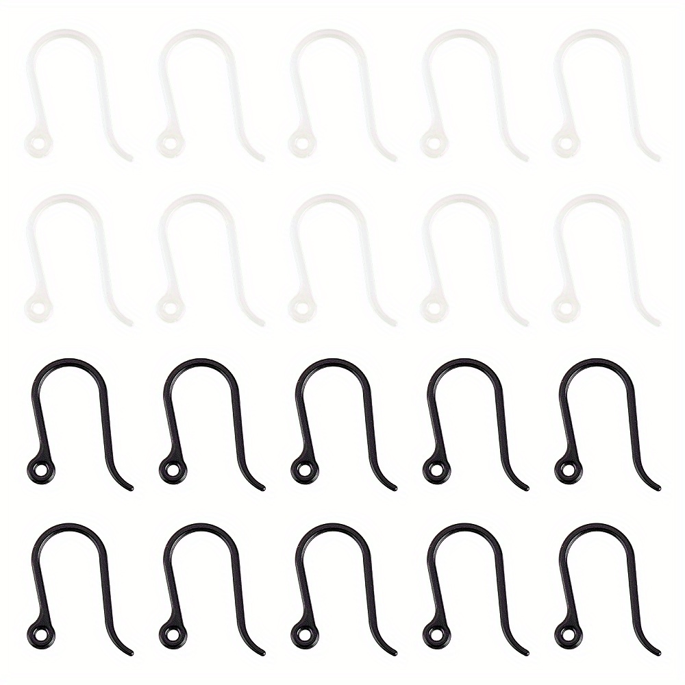 10 pairs of plastic hypoallergenic wire hooks - jewelry making
