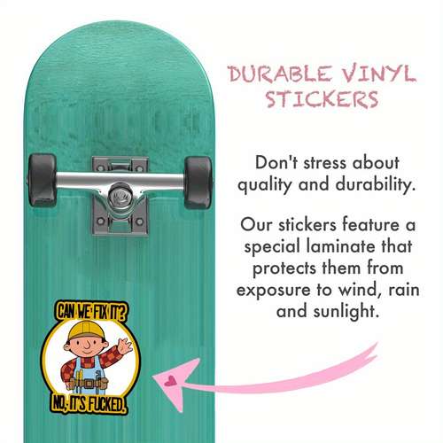 upgraded model waterproof sun protection 1pc funny sticker for car skateboard laptop christmas new year gift for father brother sister mom