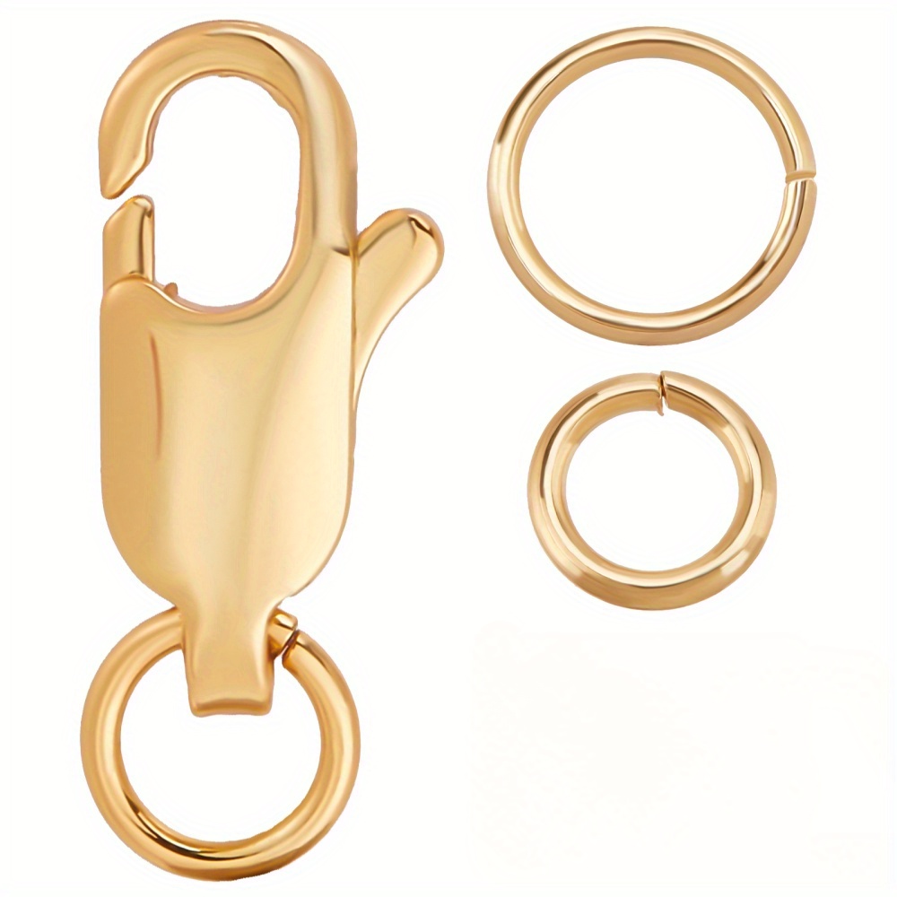 Golden Jump Rings 18k Gold Plated Open Jump Rings For - Temu