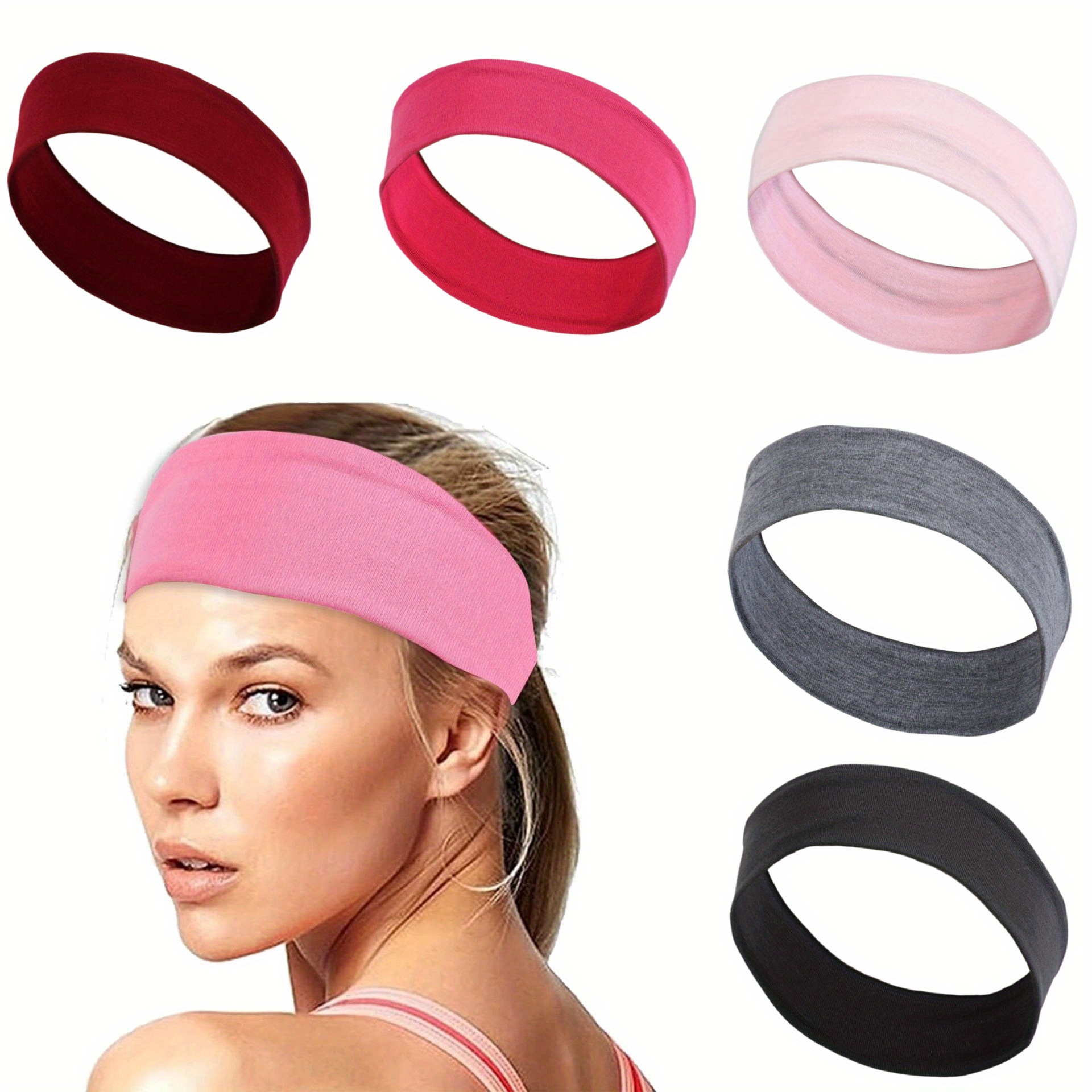 1 PC Breathable Sports Fitness Sweat Belt Mens Elastic Headband Wide  Sweatband Stretch Sweat Women Sport