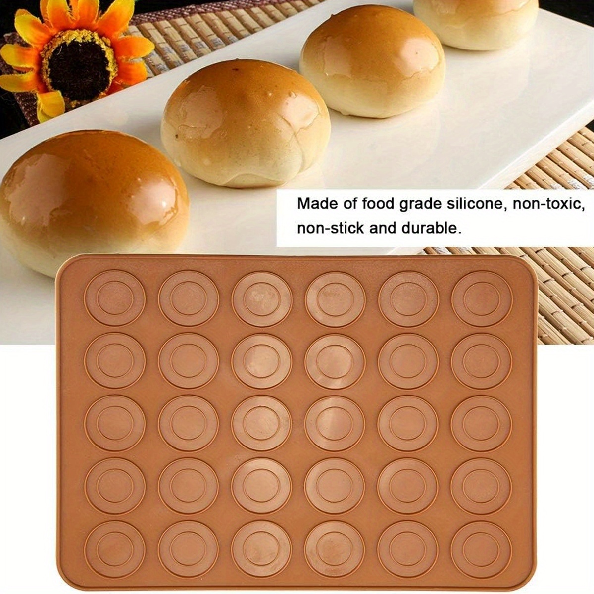 Silicone Baking Mat 30 hole Macaron Mat Modern Pastry Baking - Temu