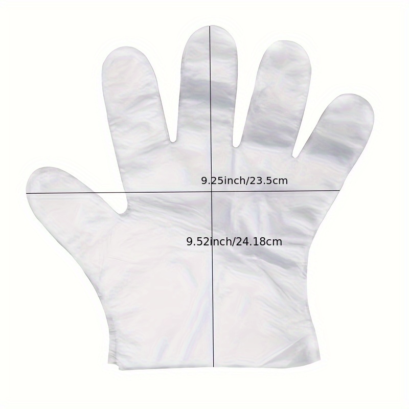 300 PIEZAS guantes desechables de plástico transparente restaurante  servicio doméstico catering higiene